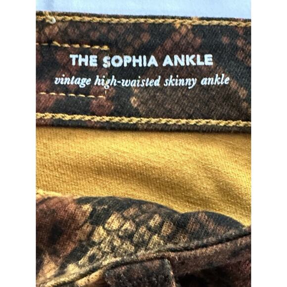 Adriano Goldschmied The Sophia Ankle High Waisted Skinny Snake Print Jeans 27R - Picture 12 of 12